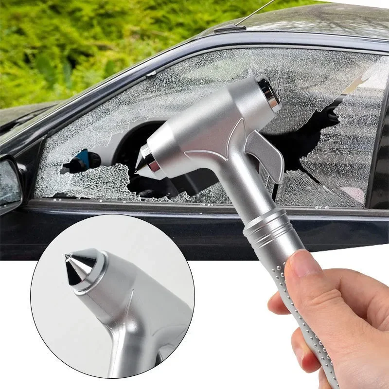 Автомобільний аварійний молоток з розбивачем скла та різаком для ременя безпеки