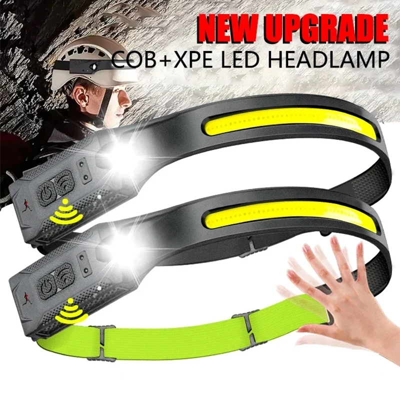 LED налобник USB, 3 режима света, встроенный аккумулятор