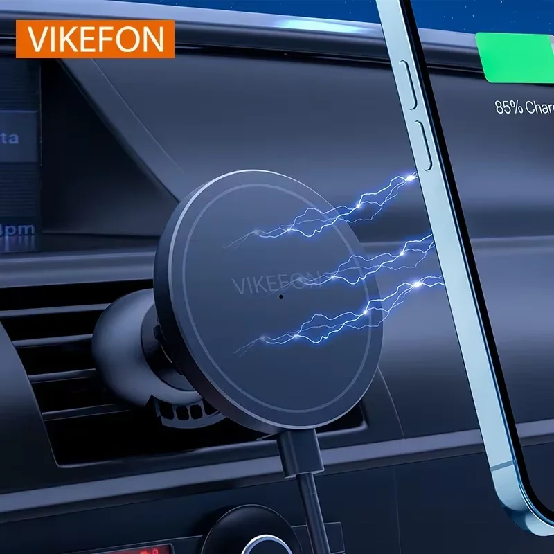 VIKEFON Магнічна бездротова зарядка для авто з тримачем на вентиляційну решітку
